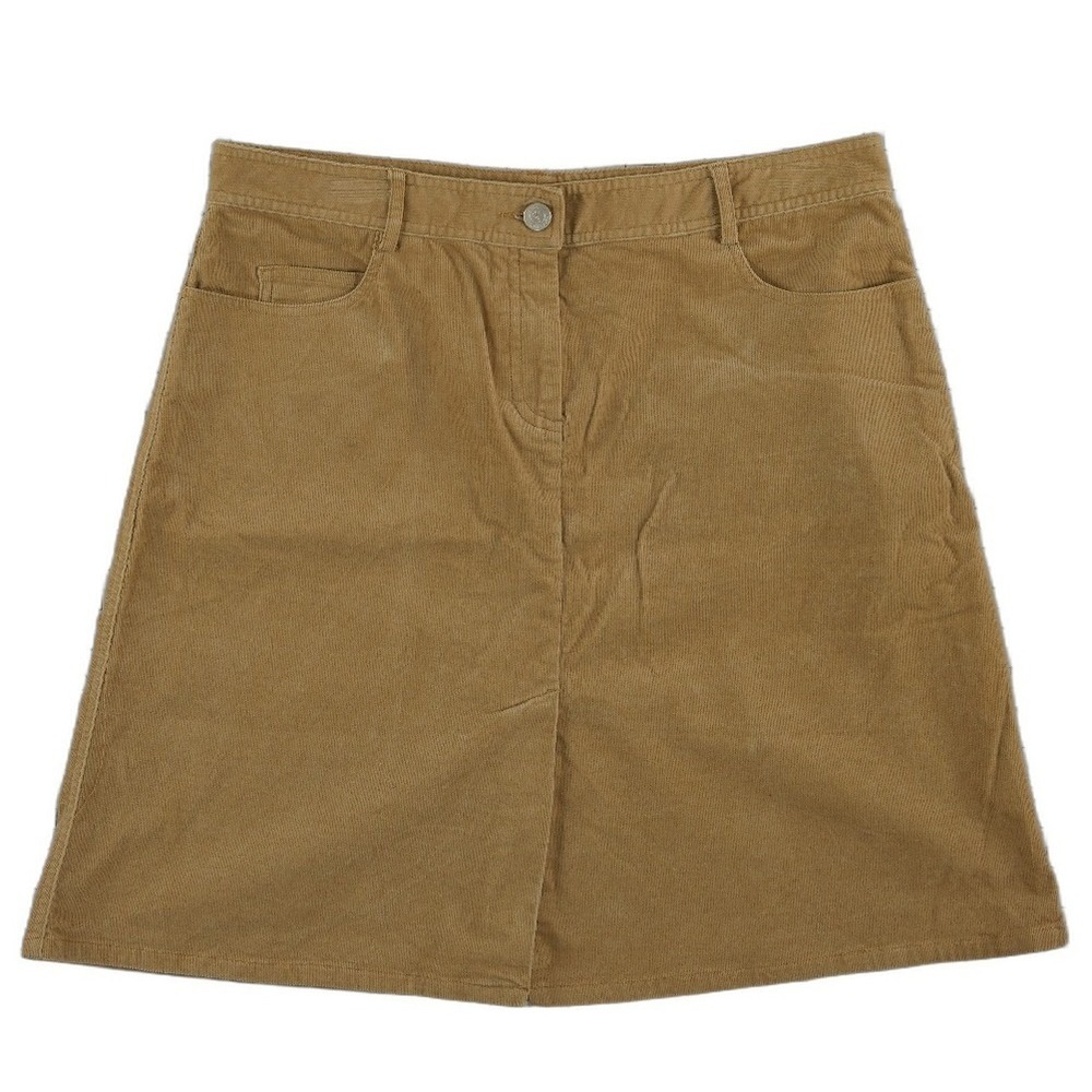 Lilly‎ Pulitzer Corduroy Skirt Women's Size 12 Tan Brown Cotton Stretch A Line